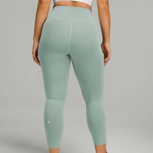 Lululemon Wunder Train Contour Fit High-Rise Crop 23" Misty Glade Size 10